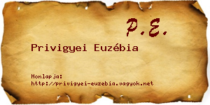 Privigyei Euzébia névjegykártya
