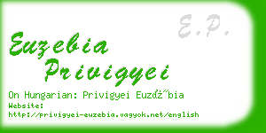 euzebia privigyei business card